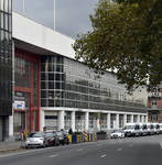 Place de l'Yser 7, Bruxelles, Citroën, ateliers, façade coté quai de Willebroeck (© ARCHistory, photo 2017)