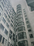 Ravensteinstraat 48-70 en Kantersteen 39-55, Brussel, Shell Building, achtergevels in 1934 (© Shell Echo, 1934)