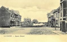 Koning Albertplein, La Panne, vue d'ensemble sur l'ancien square Bonzel. Dans l'enfilade de  gauche se trouvent les deux villas en question (© Collection cartes postales, Yves Dumont - ARCHYVES)