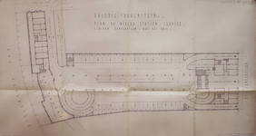 Galerie Ravenstein, Bruxelles, plan du niveau de la station-service, AVB/TP 67548 (1954)