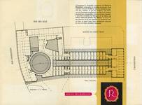 Galerie Ravenstein, Bruxelles, plan du niveau des bureaux, brochure de présentation de la galerie Ravenstein, 1957