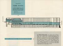 Ravensteingalerij, Brussel, doorsnijde, reklamefolder van de Ravensteingalerij, 1957