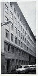 Ravensteinstraat 4, Brussel, zetel van het voormalige Verbond der Belgische Nijverheid - VBN, huidig VBO, gevel Stuiversstraat (© Habitat Habitation, 4, p. 44, 1958)